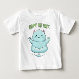 Camiseta De Bebé Suave como el cielo: Kawaii Monstruo de Nube Zen Y