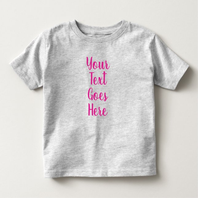 Camiseta De Bebé Subir foto Texto personalizado gris Crea tu propio (Anverso)