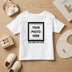 Camiseta De Bebé Subir imagen foto y agregar texto – Personalizar