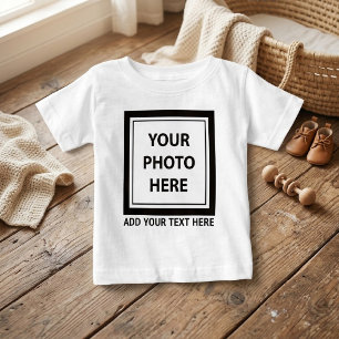 Camiseta De Bebé Subir imagen foto y agregar texto – Personalizar
