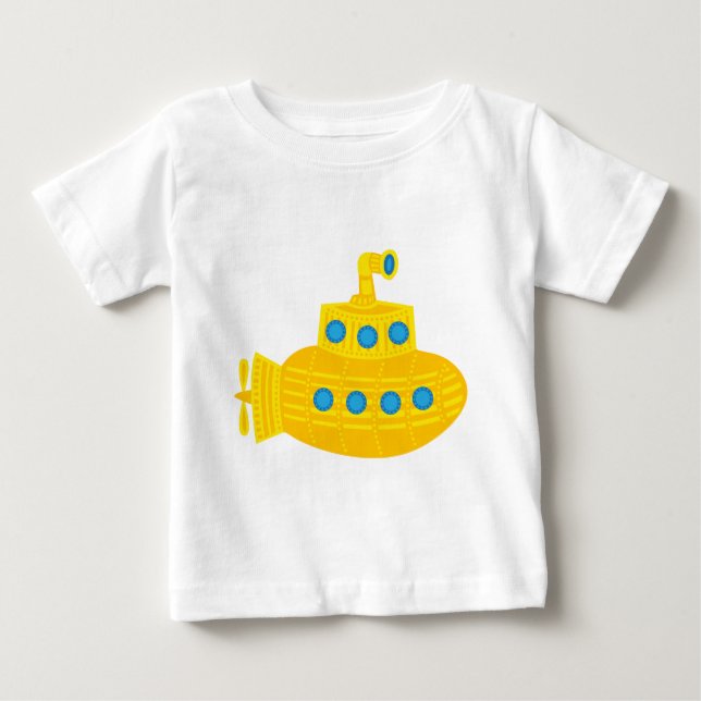 Camiseta De Bebé Submarino amarillo (Anverso)