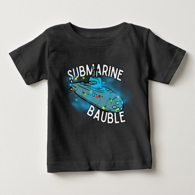 Camiseta De Bebé Submarino, bauble, navidades (Anverso)