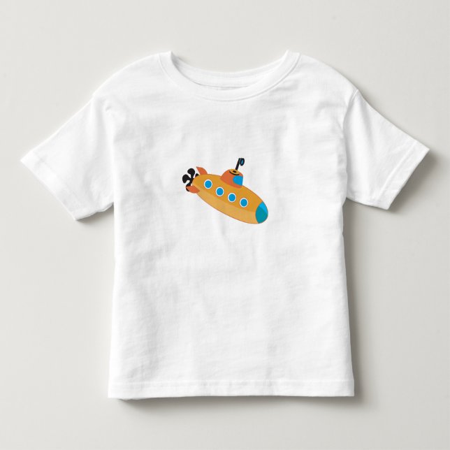 Camiseta De Bebé Submarino Bonito  (Anverso)