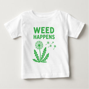 Camiseta De Bebé Sucede la mala hierba Arte de sello de tinta de di