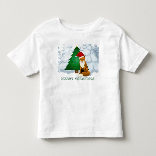 Camiseta De Bebé Sudadera con capucha de zorro navideño lindo (Anverso)