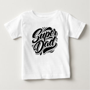 Camiseta De Bebé Sudadera con tipografía de diseño de Super Dad Her