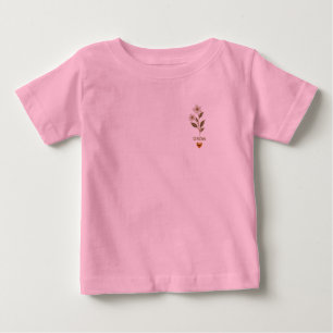 Camiseta De Bebé Sudadera elegante con bordado floral – Minimalista