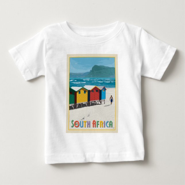 Camiseta De Bebé Sudáfrica | Playa de Muizenberg (Anverso)