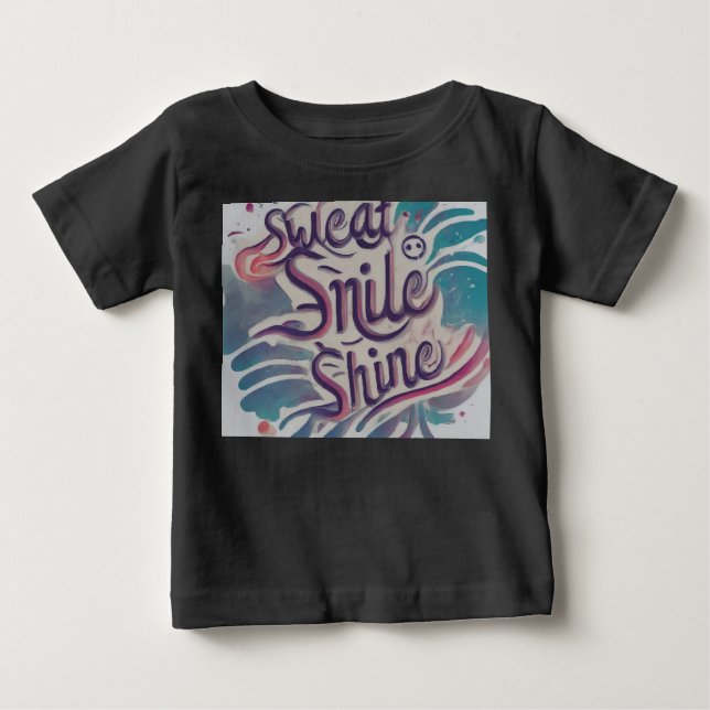 Camiseta De Bebé Sudor, sonrisa, Brillo (Anverso)
