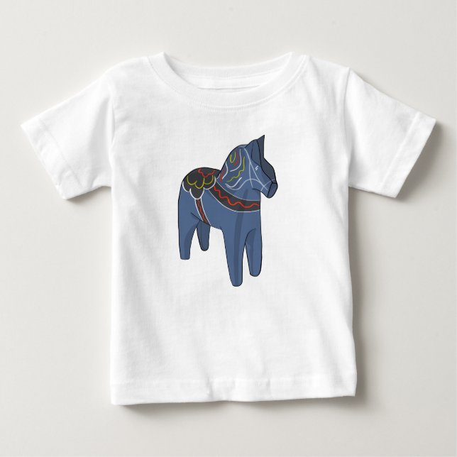 Camiseta De Bebé Suecia Dala Horse Dalecarlian Sueco (Anverso)