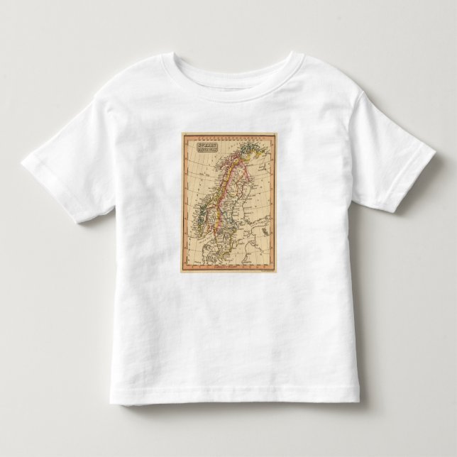 Camiseta De Bebé Suecia, Noruega 2 (Anverso)