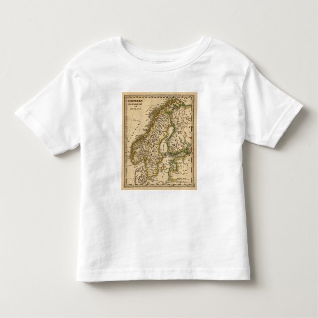 Camiseta De Bebé Suecia, Noruega, y Finlandia (Anverso)