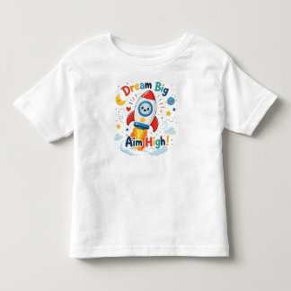 Camiseta De Bebé Sueña Grande Apunta Alto Cohete Espacial