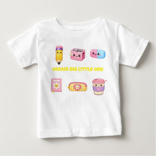 Camiseta De Bebé Sueña Grande Pequeño Uno Suministros Escolares Son