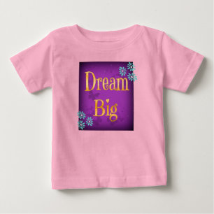 Camiseta De Bebé Sueño de flores grandes mariposas hijo de niño
