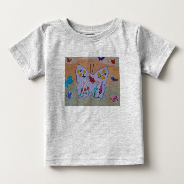 Camiseta De Bebé Sueño de mariposa (Anverso)