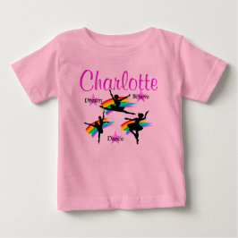 CAMISETA DE BEBÉ SUEÑOS DE BAILADOR PERSONALIZADOS TUTU