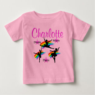 CAMISETA DE BEBÉ SUEÑOS DE BAILADOR PERSONALIZADOS TUTU