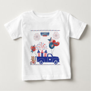Camiseta De Bebé Sueños de fuegos artificiales de libertad blanco