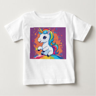 Camiseta De Bebé Sueños de Unicornio y Rayos Mágicos