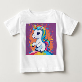 Camiseta De Bebé Sueños de Unicornio y Rayos Mágicos