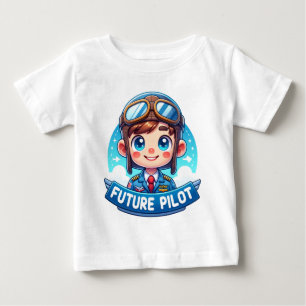 Camiseta De Bebé Sueños Skyward: Piloto Futuro