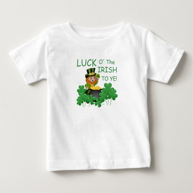 Camiseta De Bebé Suerte o el irlandés a ti en un (Anverso)