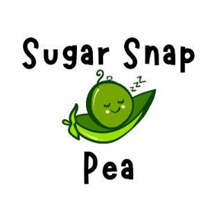 Camiseta De Bebé Sugar Snap Pea Nombre de mascota retro