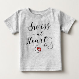Camiseta De Bebé Suizo en el corazón, Suiza