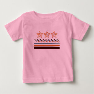 Camiseta De Bebé Summer Baby Tres Estrellas Rayas