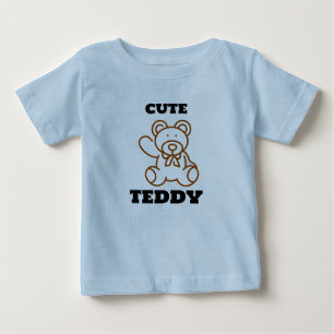Camiseta De Bebé Summer Cute Bear Teddy Kids