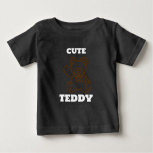 Camiseta De Bebé Summer Cute Bear Teddy Kids