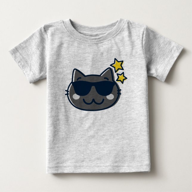 Camiseta De Bebé Summer Kawaii Cute Cat (Anverso)