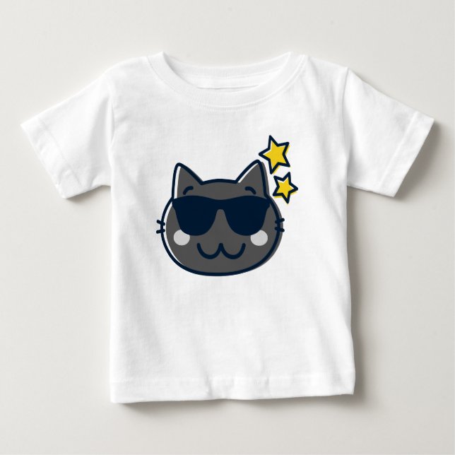 Camiseta De Bebé Summer Kawaii Cute Cat (Anverso)