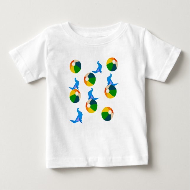Camiseta De Bebé Summer Mood Toddler Ruffle Tee, Blanco (Anverso)