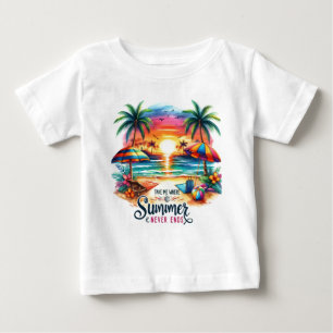 Camiseta De Bebé Summer Vibes Brushstrot Beach Sunset-34626 Hoodie