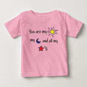 Camiseta De Bebé Sun-Moon-and-Stars-