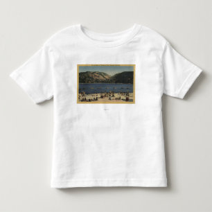 Camiseta De Bebé Sunbathers y nadadores en la playa