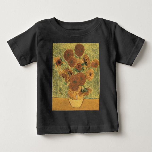 Camiseta De Bebé Sunflowers de Van Gogh (Anverso)