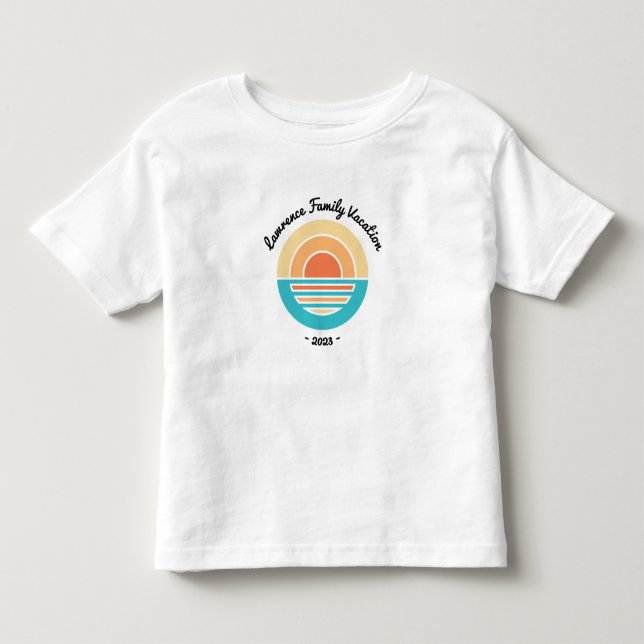 Camiseta De Bebé Sunset Beach Vacation Retro Cruise Trip (Anverso)