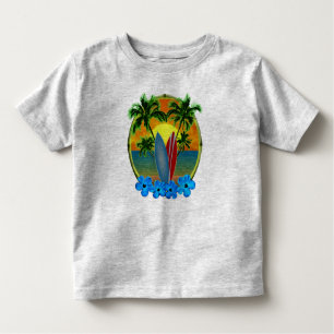 Camiseta De Bebé Sunset Y Surfboards