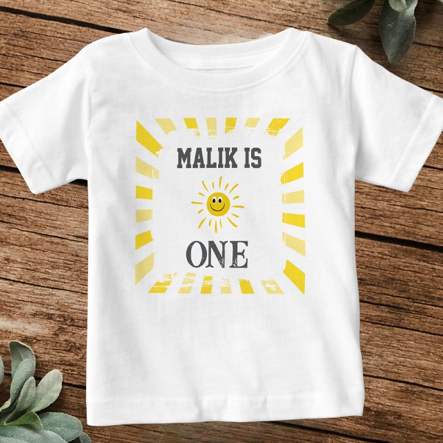 Camiseta De Bebé Sunshine T-Shirt Kids 1st Birthday Party (Sunshine Collection)