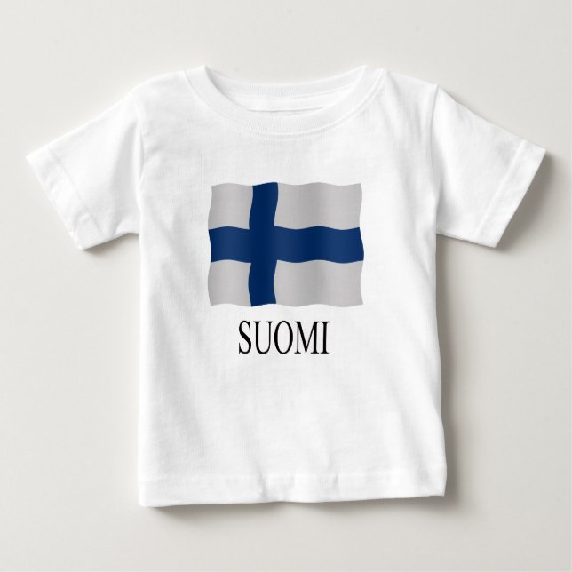 Camiseta De Bebé Suomi flag (Anverso)