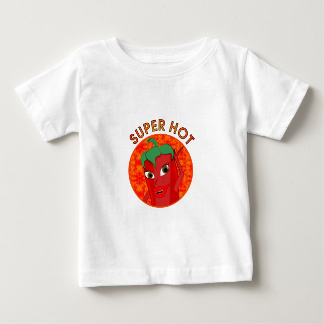 Camiseta De Bebé Super Diva de Pepper Caliente (Anverso)