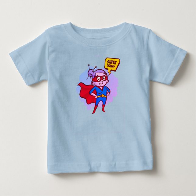 Camiseta De Bebé "Super Granny" Baby Superman Kids T-Shirt (Anverso)