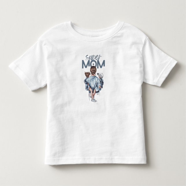 Camiseta De Bebé Super Mom Tshirt  (Anverso)