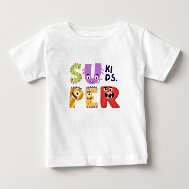 Camiseta De Bebé super niños (Anverso)