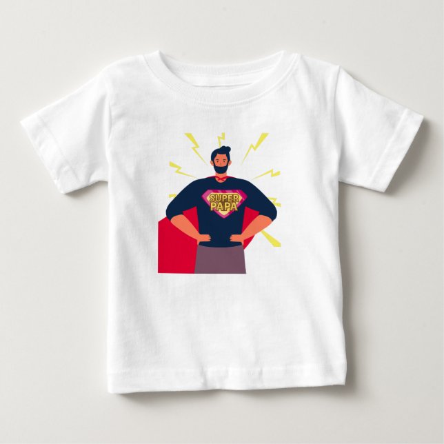 Camiseta De Bebé Super Papa (Anverso)