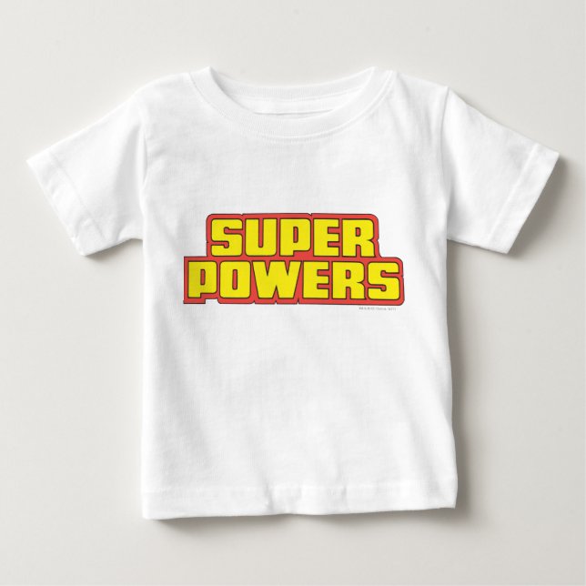 Camiseta De Bebé Super Powers™  Logo Yellow (Anverso)