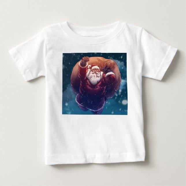 Camiseta De Bebé Super Santa (Anverso)